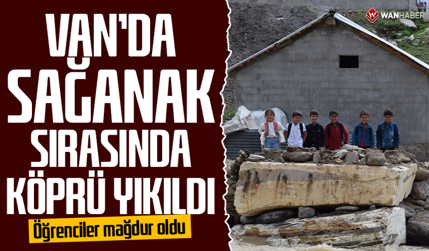 Van'da sağanak sırasında köprü yıkıldı