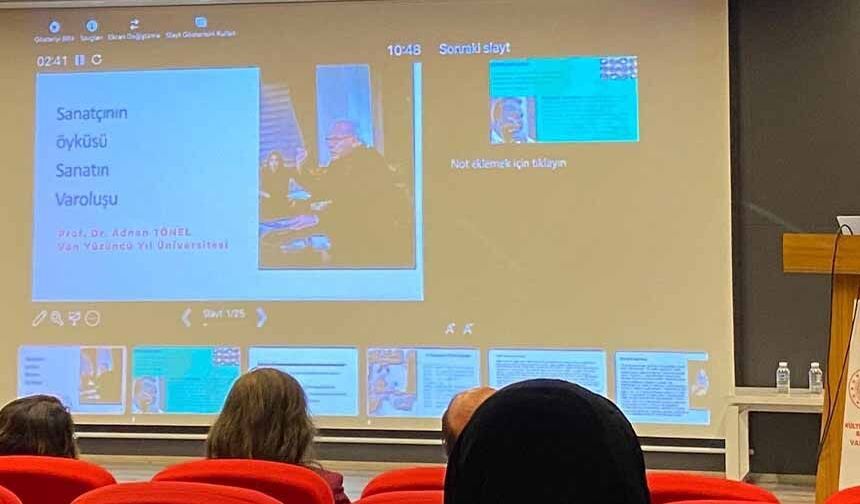 Prof. Dr. Adnan Tönel ‘Sanatın Varoluşu’nu anlattı