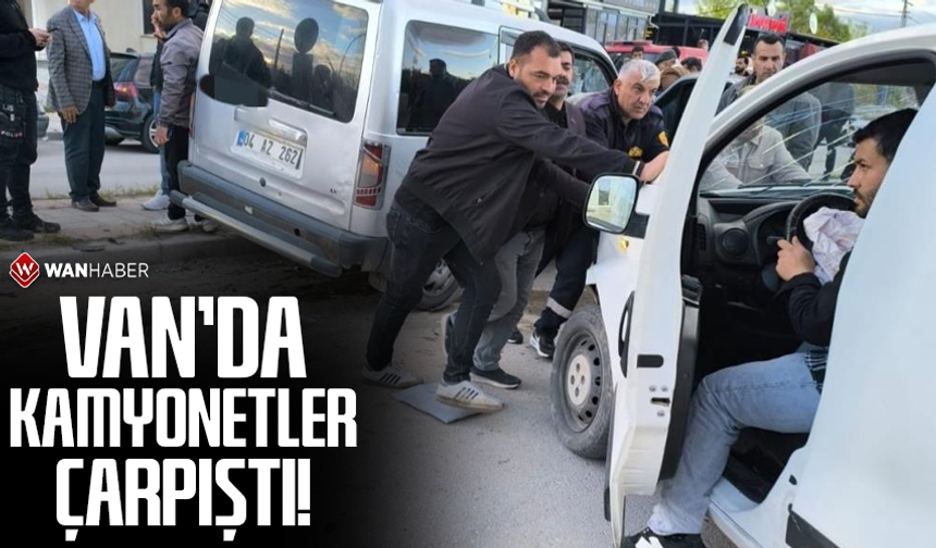 Van'da kamyonetler çarpıştı: 3 kişi yaralndı