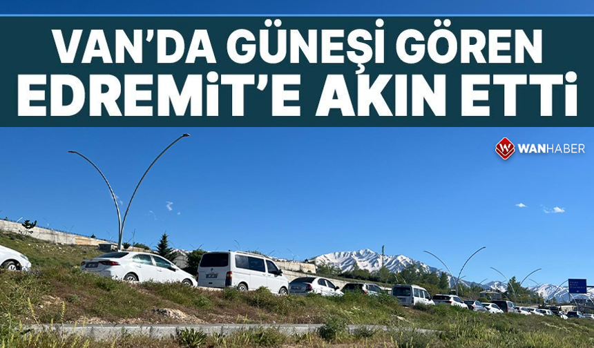 Sıcak havayı fırsat bilenler Edremit sahiline akın etti