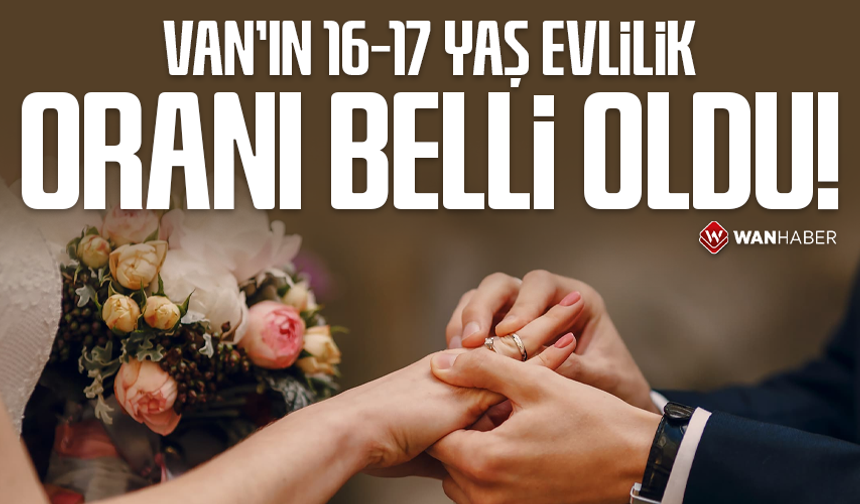 Van’ın 16-17 yaş evlilik oranı belli oldu!