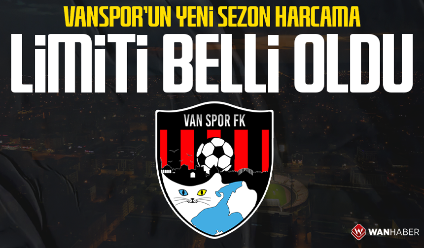 Vanspor’un yeni sezon harcama limiti belli oldu
