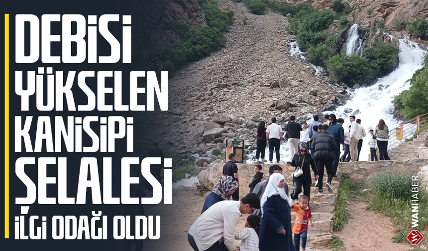 Debisi yükselen Kanisipi Şelalesi ilgi odağı oldu