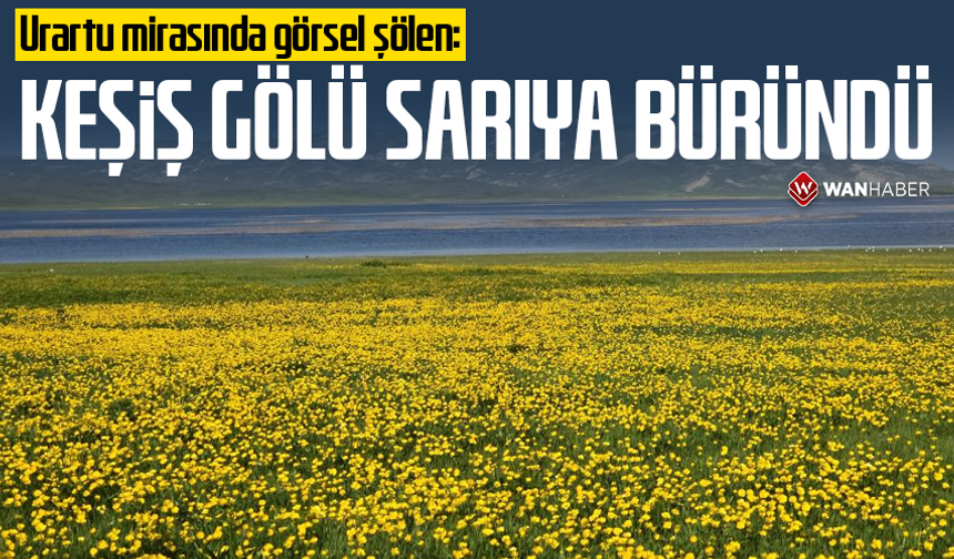 Urartu mirasında görsel şölen: Keşiş Gölü sarıya büründü