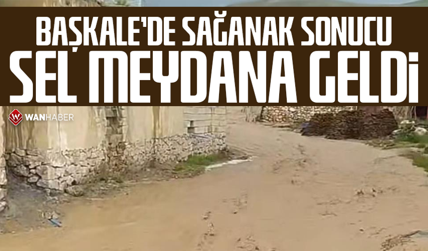 Başkale'de sağanak sonucu sel meydana geldi
