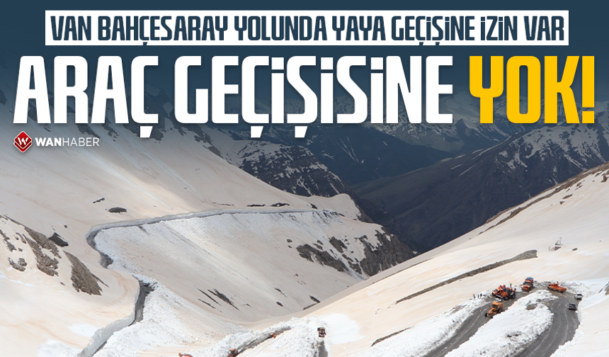 Van'da Bahçesaray yolunda yaya geçişine izin var, araç geçişine yok!
