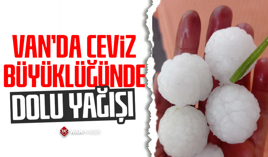 Van’da ceviz büyüklüğünde dolu yağışı