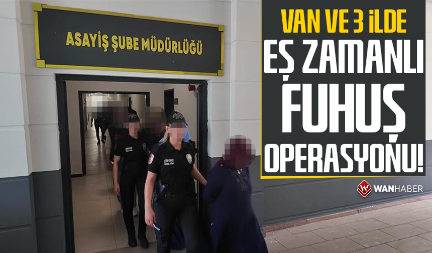 Van ve 3 ilde fuhuş çetesine darbe: 18 kadın kurtarıldı