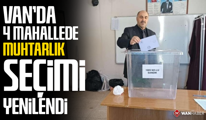 Van'da 4 mahallede muhtarlık seçimi yenilendi
