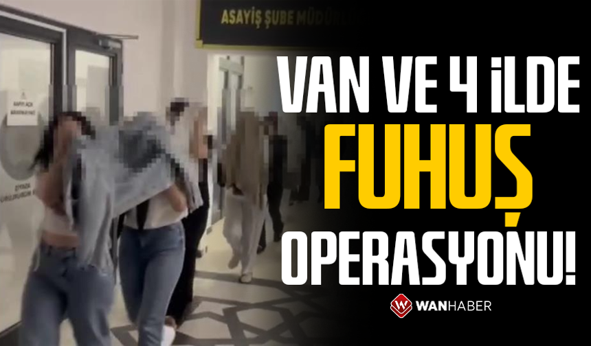 Van ve 4 ilde fuhuş operasyonu: 18 gözaltı
