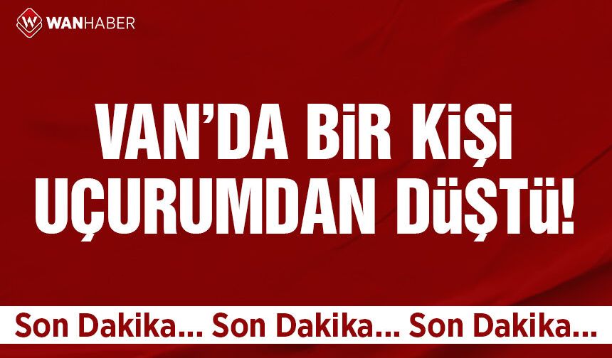 Van'da uçurumdan düşen vatandaş kurtarıldı!