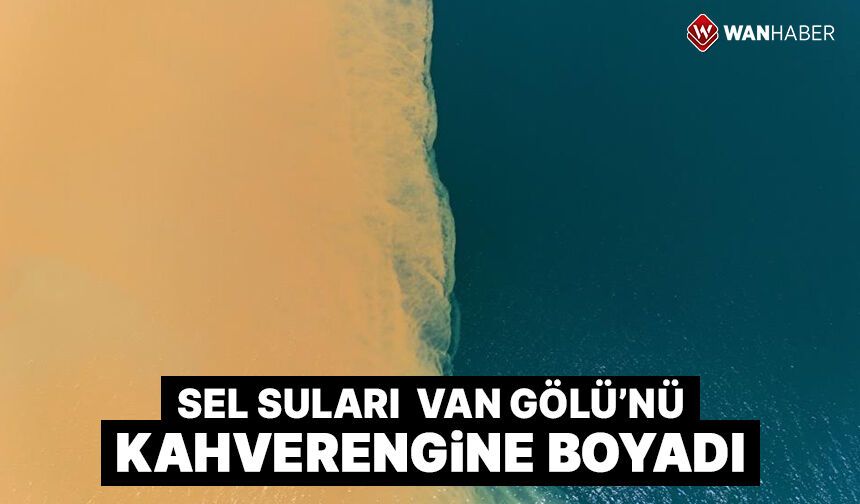 Sel suları sonrası Van Gölü kahverengine boyandı