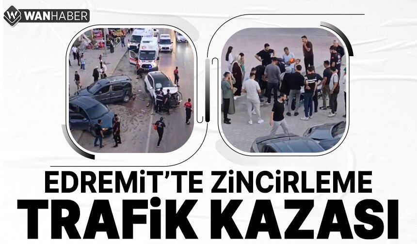 Van Edremit'te zincirleme trafik kazası!