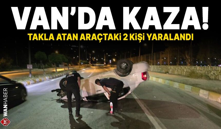 Edremit'te takla atan araçtaki iki kişi yaralandı