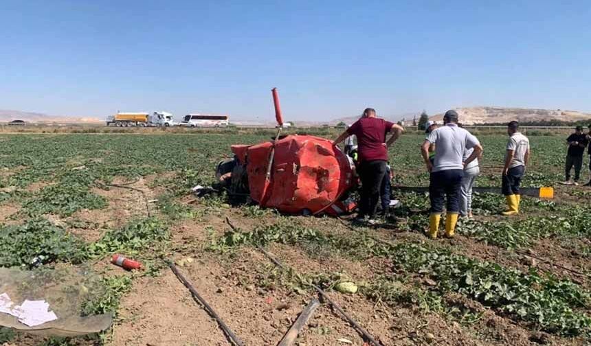 Ankara'da sivil helikopter düştü