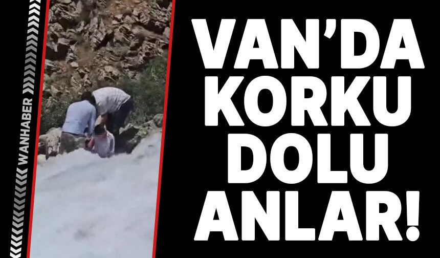 Van'da korku dolu anlar! Akıntıya kapılan çocuk son anda kurtarıldı