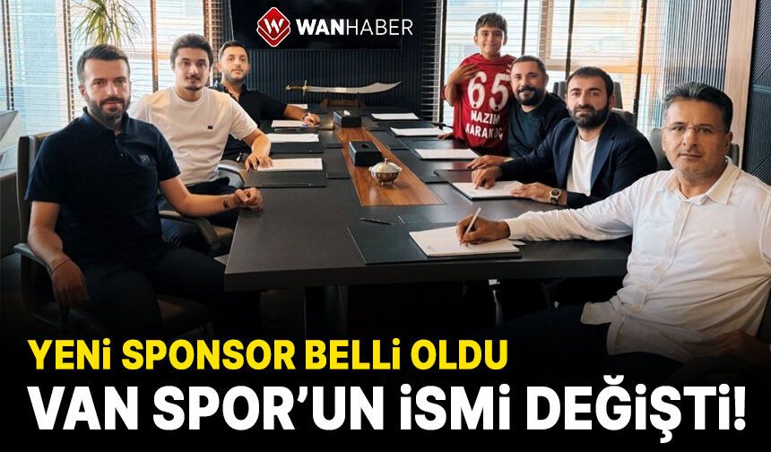 Vanspor FK'nın yeni adı belli oldu: Karakoç sponsor oldu!