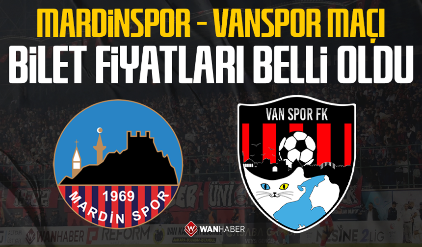 Mardinspor - Vanspor maçı bilet fiyatları belli oldu