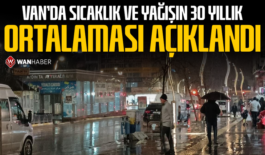Van’da sıcaklık ve yağışın 30 yıllık ortalaması açıklandı!