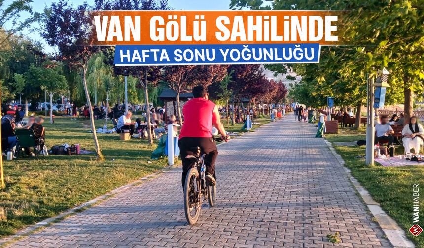 Van Gölü sahillerinde hafta sonu yoğunluğu
