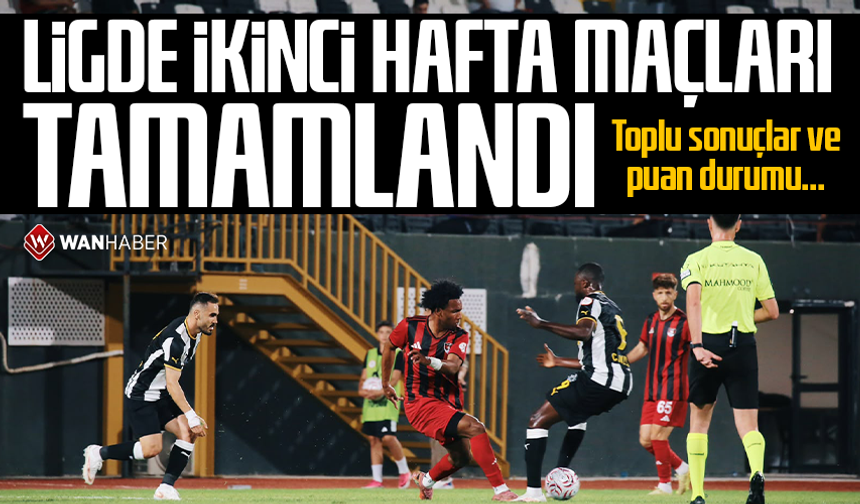 Ligde ikinci hafta maçları tamamlandı: Toplu sonuçlar ve puan durumu…