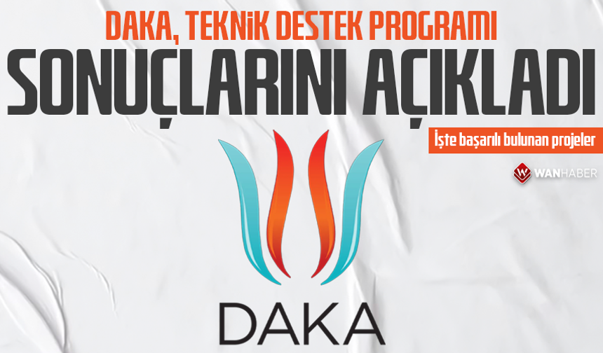 DAKA, Teknik Destek Programı sonuçlarını açıkladı: İşte başarılı bulunan projeler