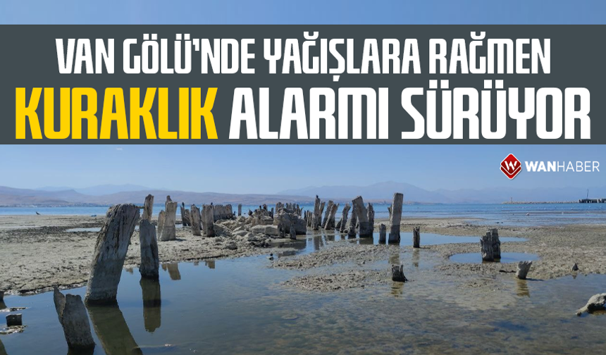 Van Gölü'nde yağışlara rağmen kuraklık alarmı sürüyor