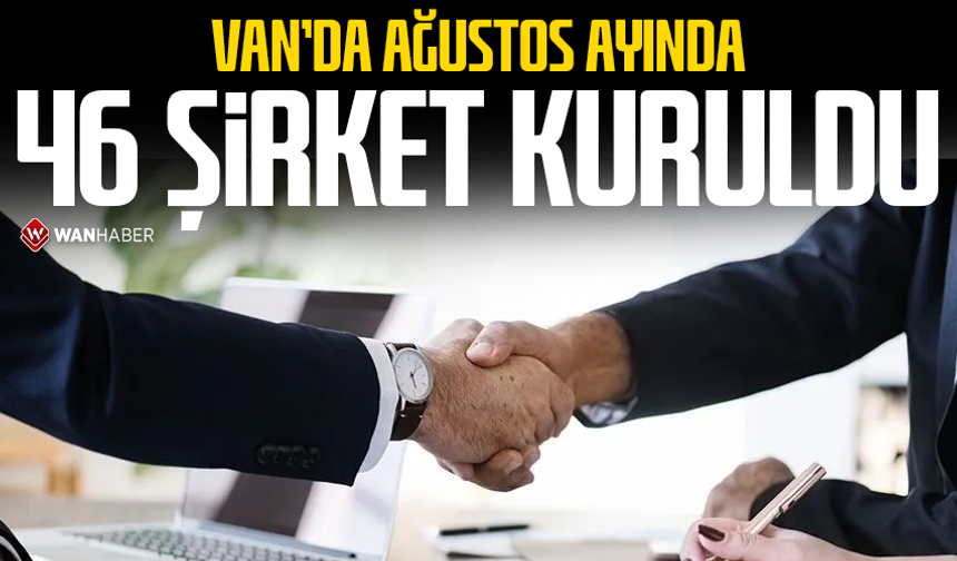 Van’da Ağustos ayında 46 şirket kuruldu