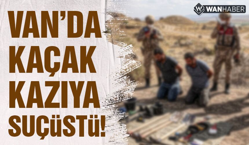 Van'da sit alanında kaçak kazı yapan 2 şüpheli yakalandı