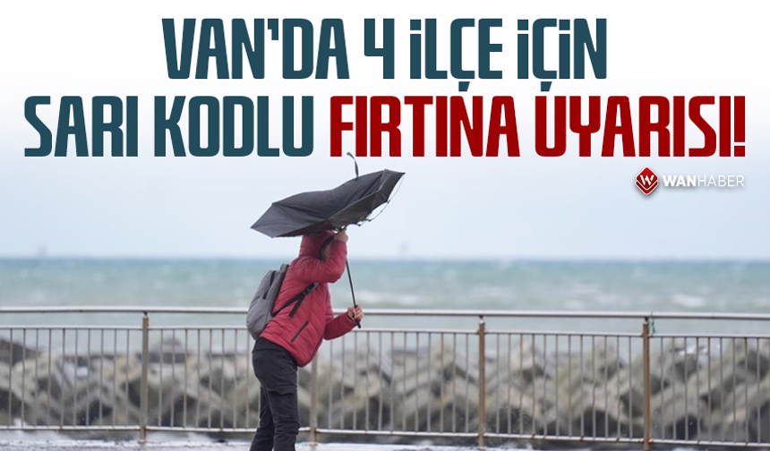 Van’da 4 ilçe için sarı kodlu fırtına uyarısı!