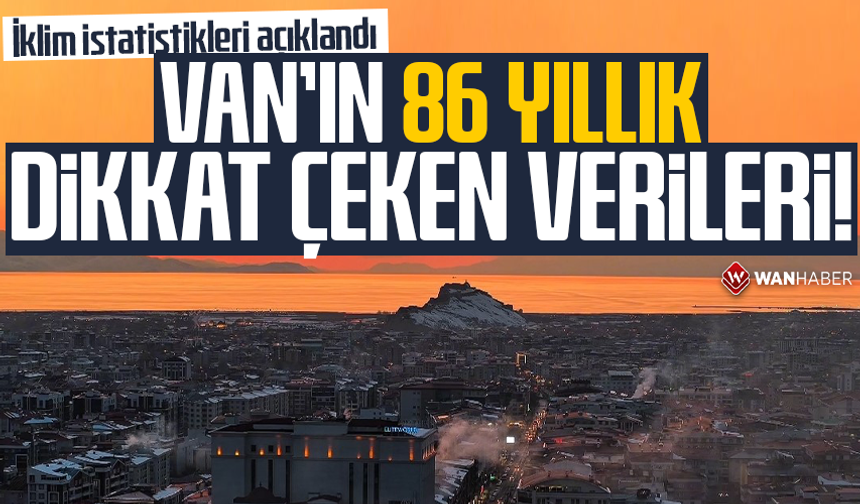 İklim istatistikleri açıklandı: İşte Van’ın 86 yıllık dikkat çeken verileri!