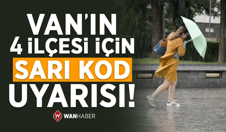 Van’da dört ilçe için sarı kod uyarısı!