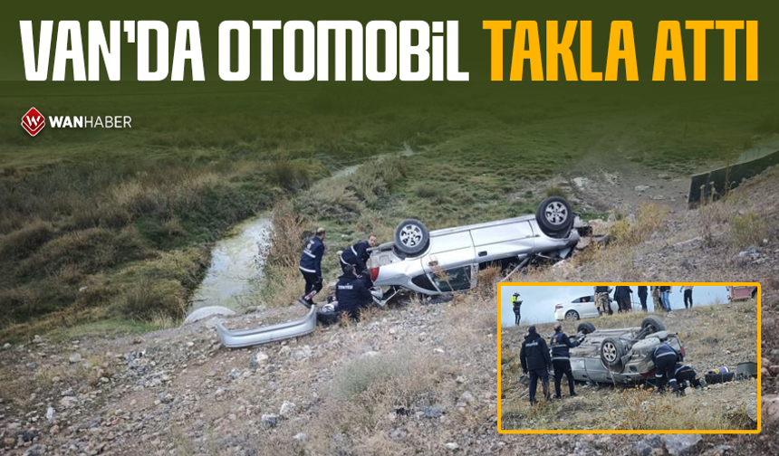 Van'da otomobil takla attı: 2 yaralı