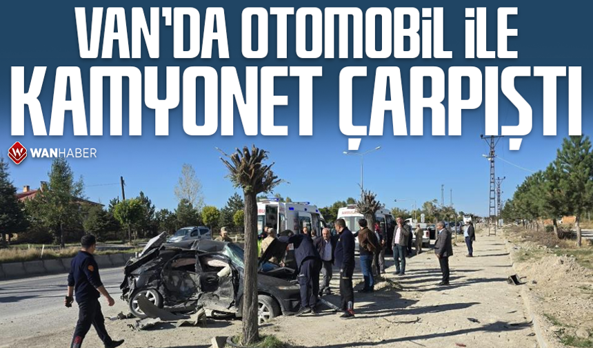 Van’da otomobil ile kamyonet çarpıştı: 5 yaralı