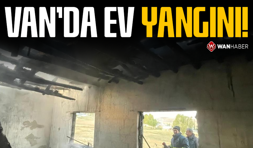Van'da ev yangını