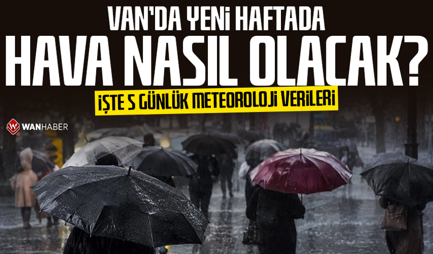 Van’da yeni haftada hava nasıl olacak? İşte 5 günlük meteoroloji verileri