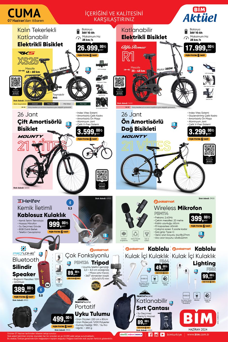 7 Haziran Cuma Bi̇m Katalog Aksiyon Kamera, Kompresör... Bi̇m’de Bu Hafta Cuma Elektrikli Bisiklet 17,999 Tl Kaçmaz Fiya (5)