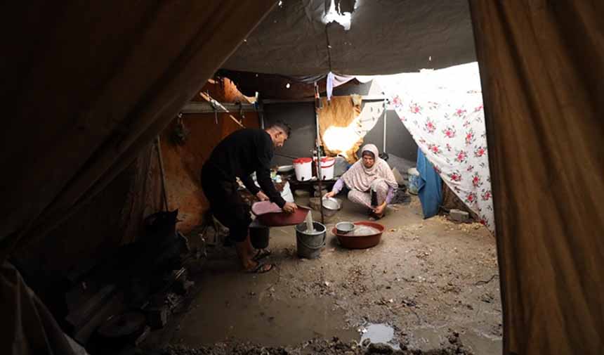 Gazzede Yoğun Yağış