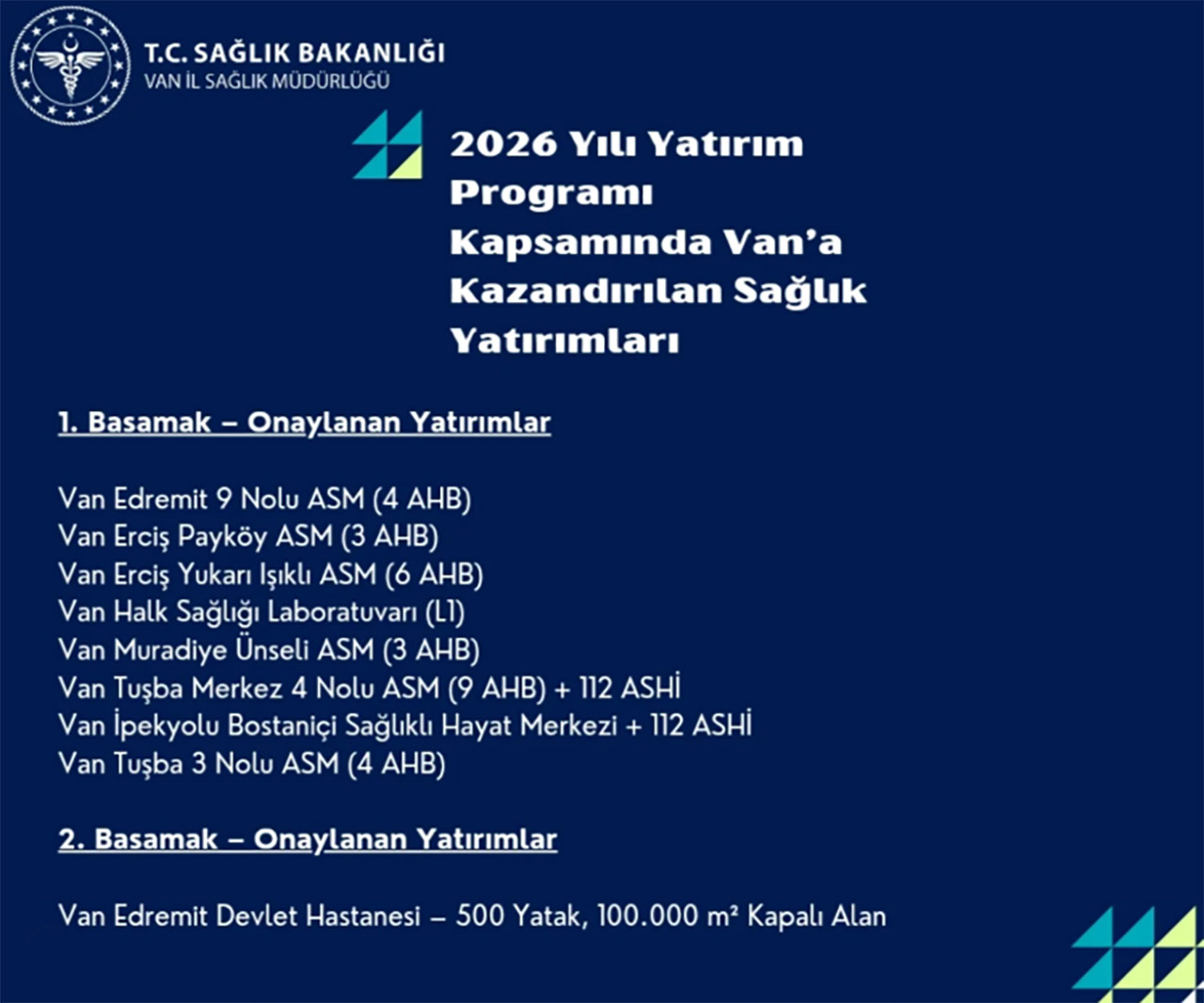 Vana Yeni Saglik Yatirimlari 3