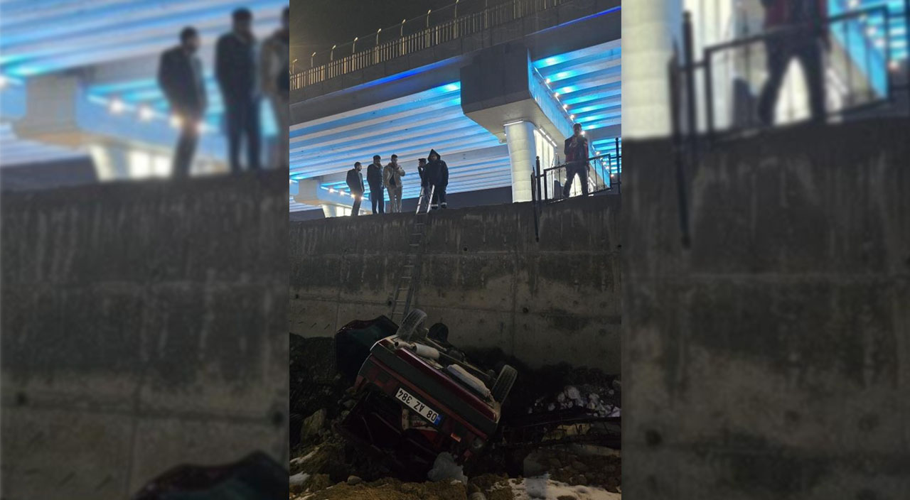 Van'da köprülü kavşakta trafik kazası