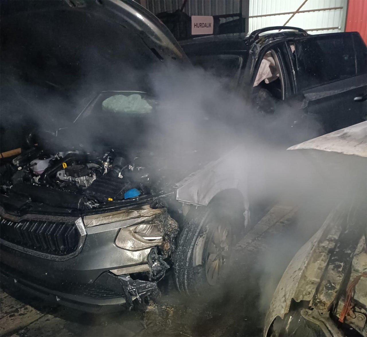 Skoda Bayisinde Yangın 2
